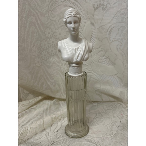 Avon Skin So Soft Bath Oil Dolphin and Greek Goddess Frosted Glass Bottle B1 - Picture 4 of 7